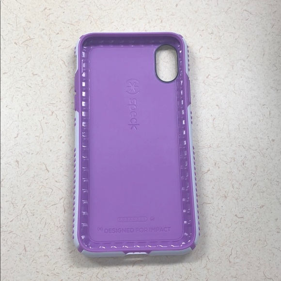 Speck iPhone X high impact phone case white purple - Picture 2 of 5